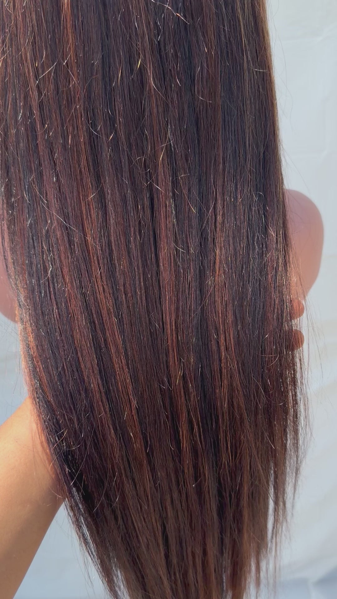 26" Highlighted Straight Human Hair Lace Front Wig