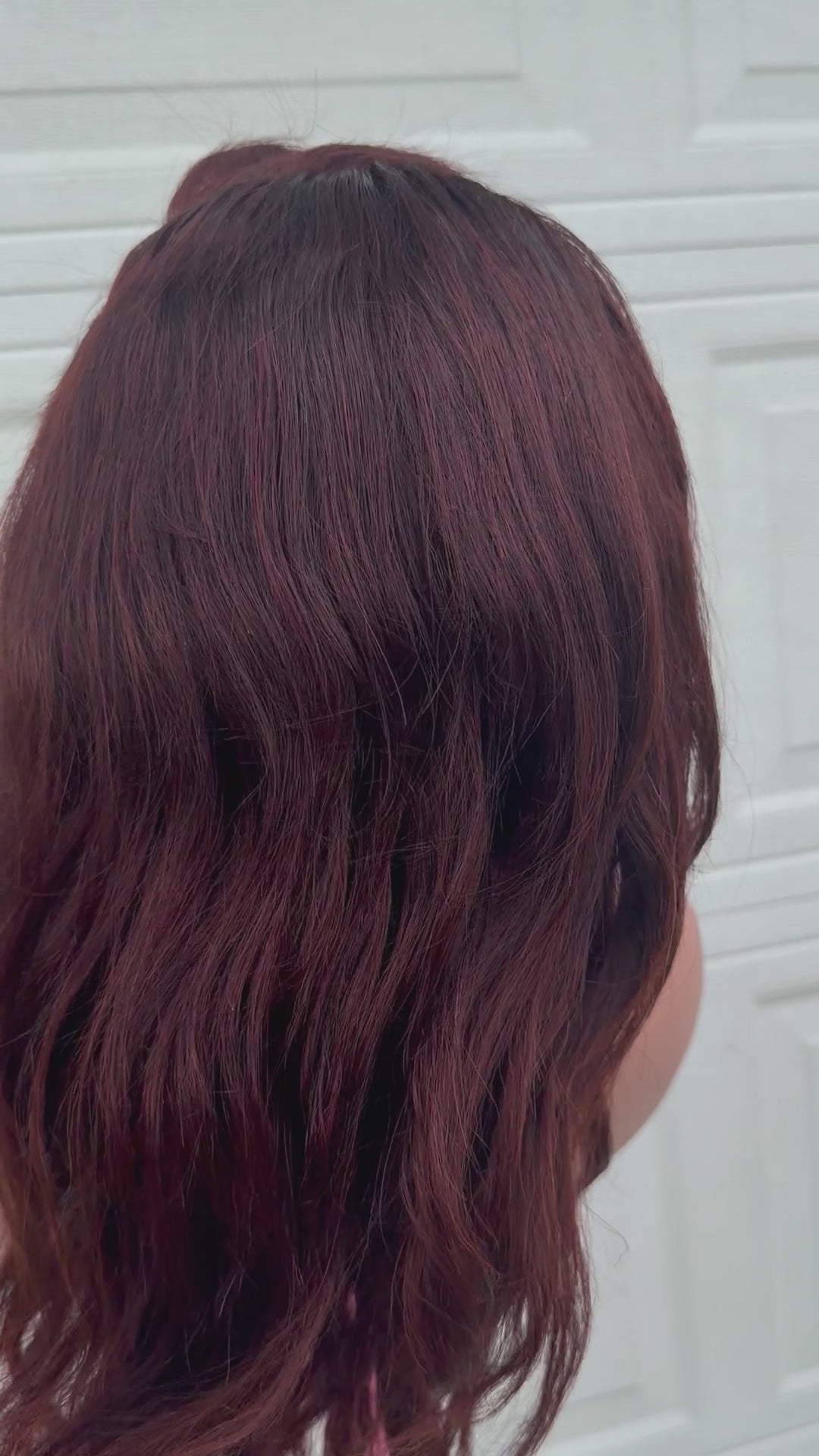 18" Burgundy Body Wave Human Hair Lace Front Wig