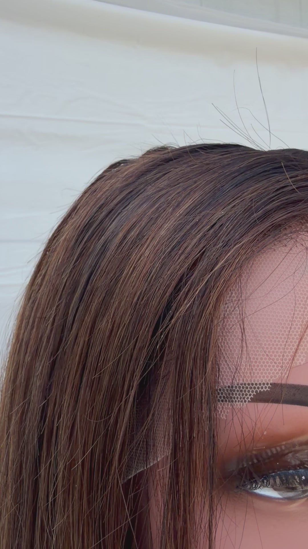 26" Highlighted Straight Human Hair Lace Front Wig