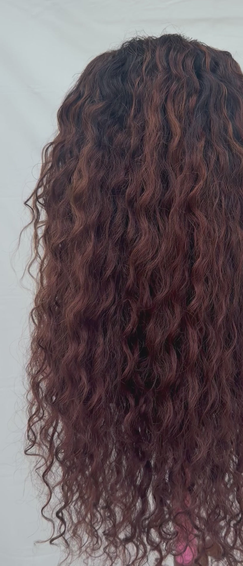 26" Highlighted Deep Wave Human Hair Lace Front Wig